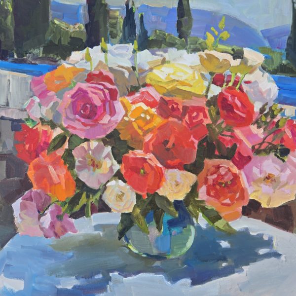 Розы холст масло 60х80см 2025г